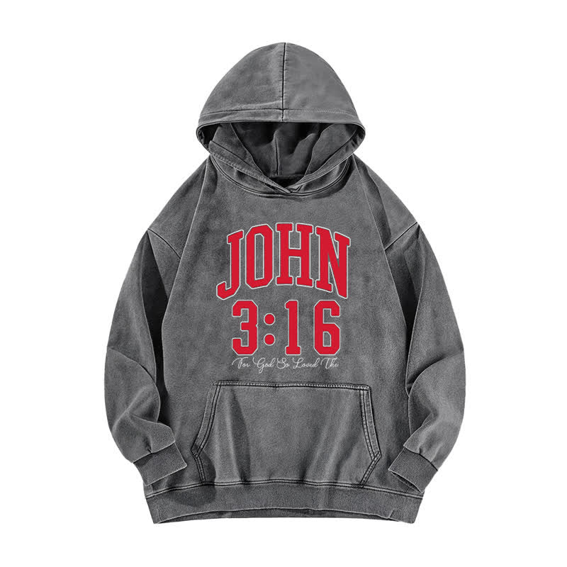 Christianartworkshop John 3:16 Loved Front And Back Washed Hoodie - image 8