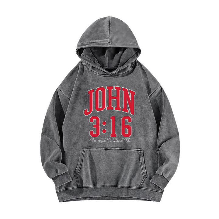 Christianartworkshop John 3:16 Loved Front And Back Washed Hoodie - image 8