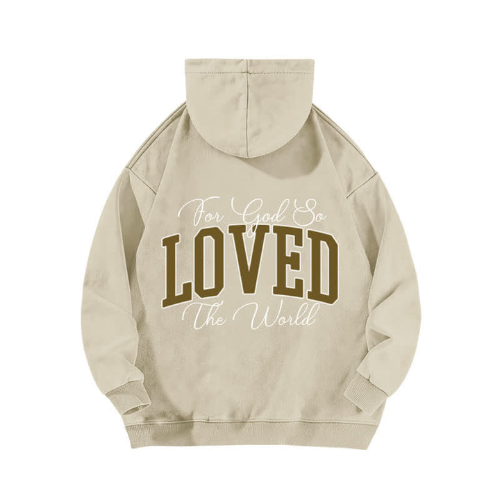 Christianartworkshop John 3:16 Loved Front And Back Washed Hoodie - image 4