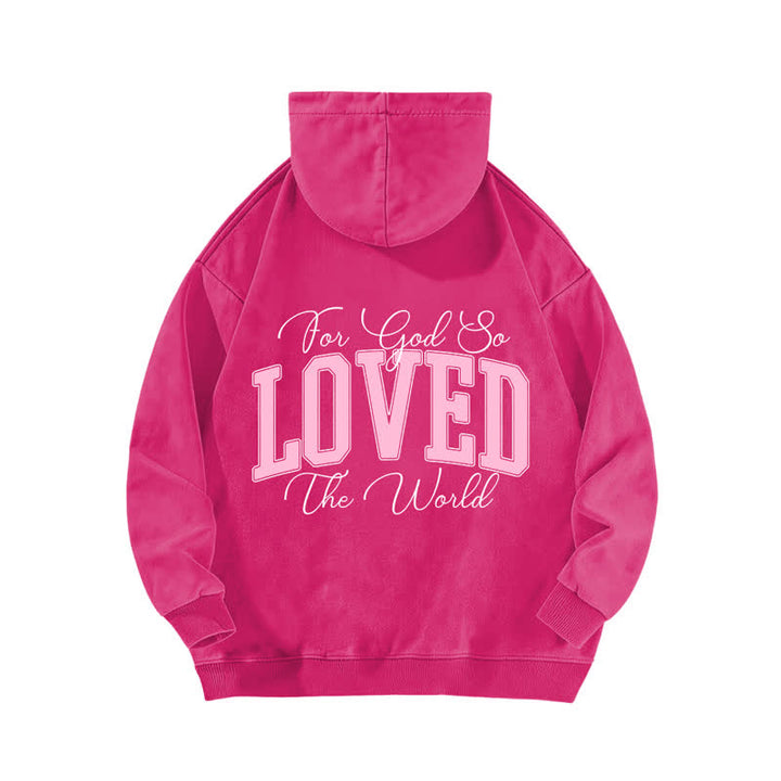 Christianartworkshop John 3:16 Loved Front And Back Washed Hoodie - image 16