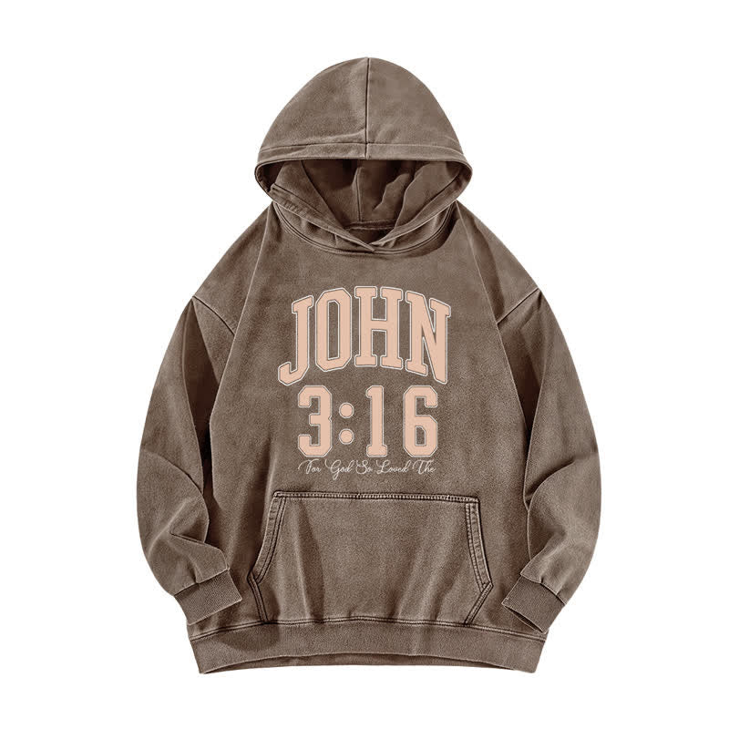 Christianartworkshop John 3:16 Loved Front And Back Washed Hoodie - image 11