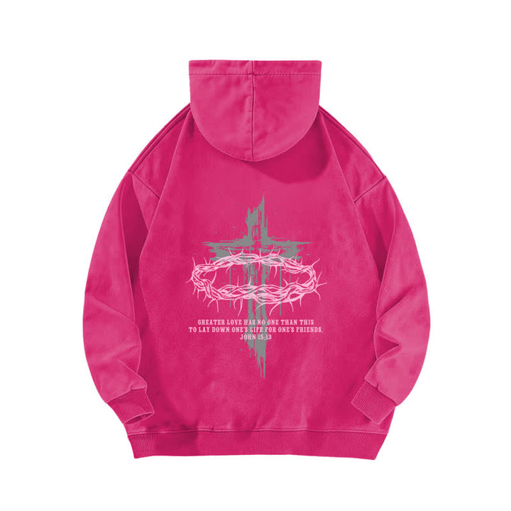 Christianartworkshop Faith Over Fear Crown Cross Black Washed Hoodie - image 10