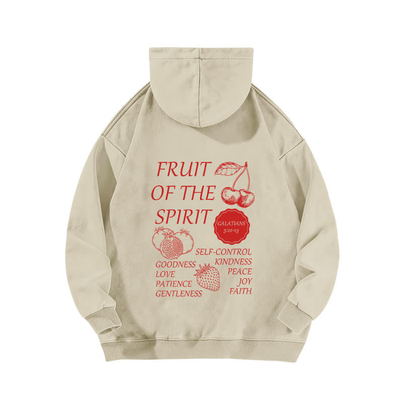 Christianartworkshop Fruit Of The Spirit Vintage Beige Washed Hoodie - image 1