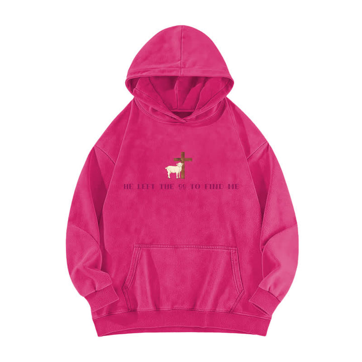 Christianartworkshop He Left The 99 Lamb Graphic Washed Hoodie - Rose - 5XL - image 4