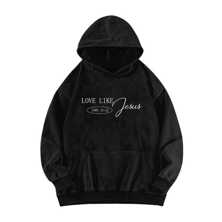 Christianartworkshop Love Like Jesus Front And Back Washed Hoodie - image 2