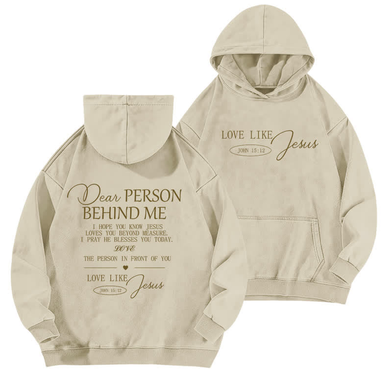 Christianartworkshop Love Like Jesus Front And Back Washed Hoodie - Apricot - 5XL - image 3