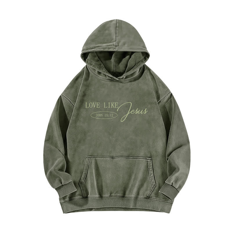 Christianartworkshop Love Like Jesus Front And Back Washed Hoodie - image 11