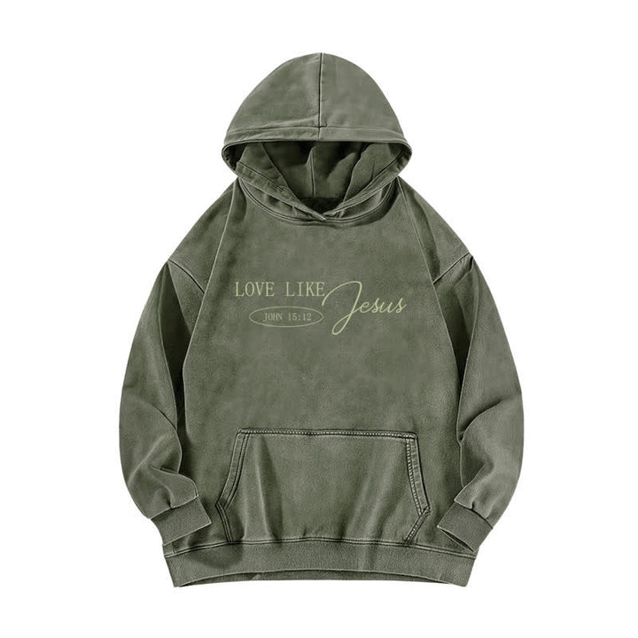 Christianartworkshop Love Like Jesus Front And Back Washed Hoodie - image 11
