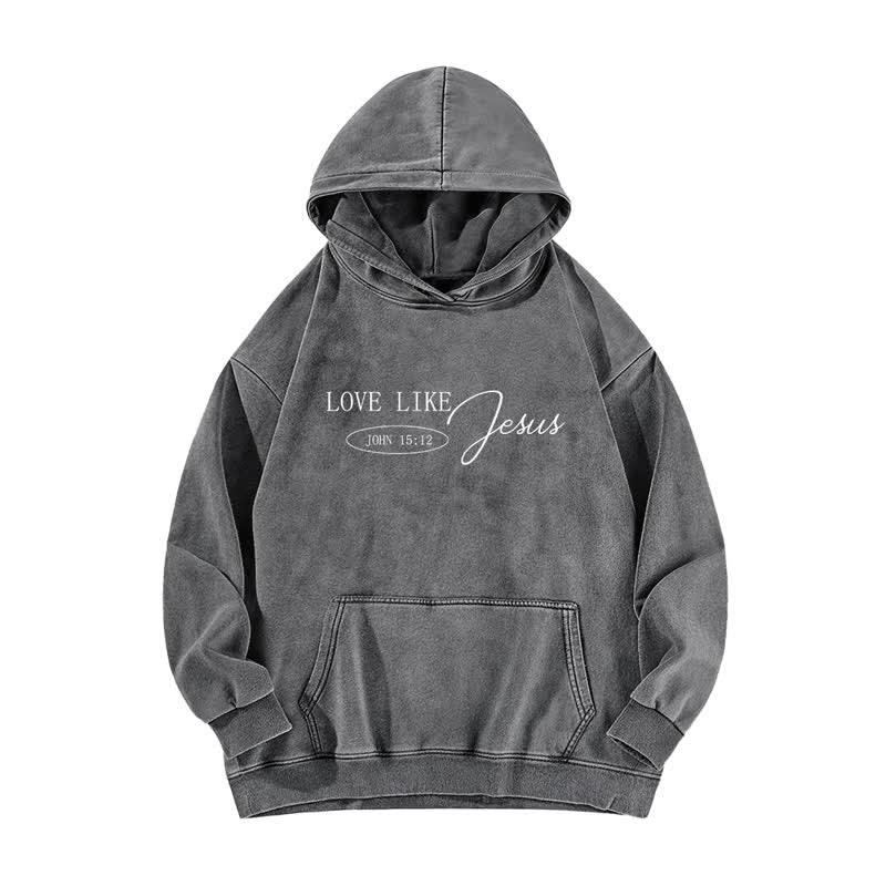 Christianartworkshop Love Like Jesus Front And Back Washed Hoodie - image 8