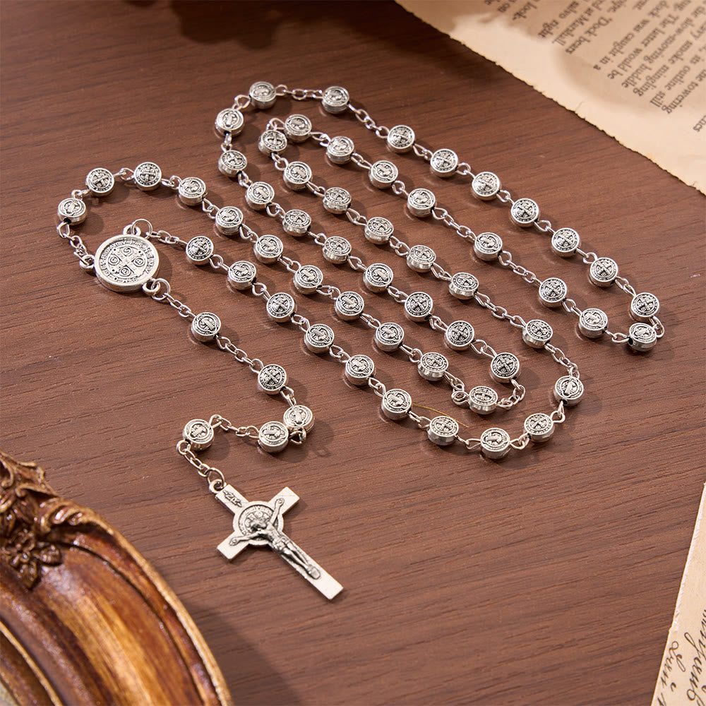 FREE Today: Engraved St Benedict Rosary Bracelet With Crucifix - image 16