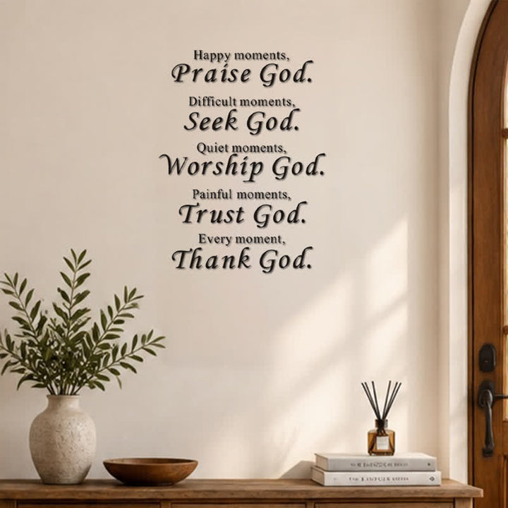 Christianartworkshop Every Moment Thank God Scripture Wall Sticker: Token of Abiding Divine Peace - image 3