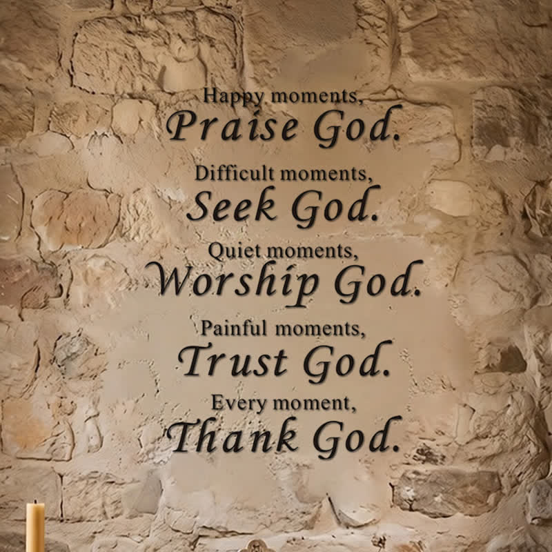 Christianartworkshop Every Moment Thank God Scripture Wall Sticker: Token of Abiding Divine Peace - image 5