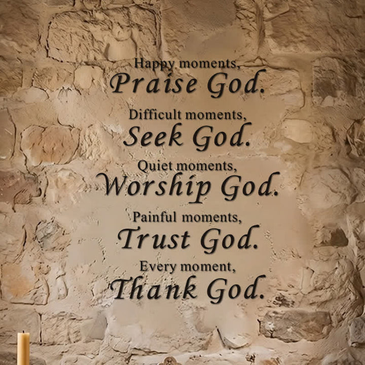 Christianartworkshop Every Moment Thank God Scripture Wall Sticker: Token of Abiding Divine Peace - image 5