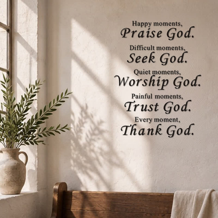 Christianartworkshop Every Moment Thank God Scripture Wall Sticker: Token of Abiding Divine Peace - image 4