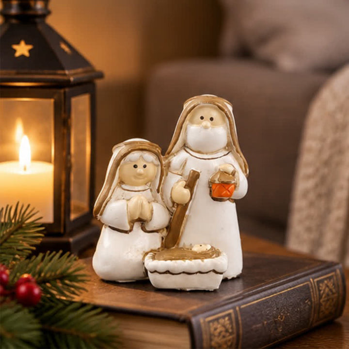 Christianartworkshop Mini Holy Birth Resin Nativity Ornament: Beacon of Warm Abiding Heavenly Grace - Nativity D - image 7