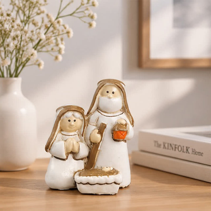 Christianartworkshop Mini Holy Birth Resin Nativity Ornament: Beacon of Warm Abiding Heavenly Grace - image 8