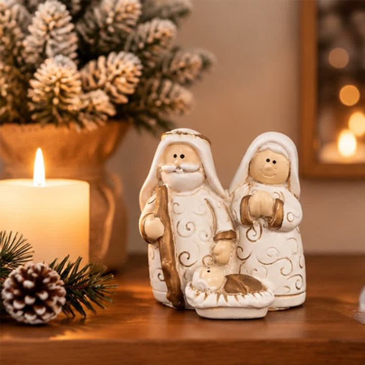 Christianartworkshop Mini Holy Birth Resin Nativity Ornament: Beacon of Warm Abiding Heavenly Grace - Nativity C - image 5