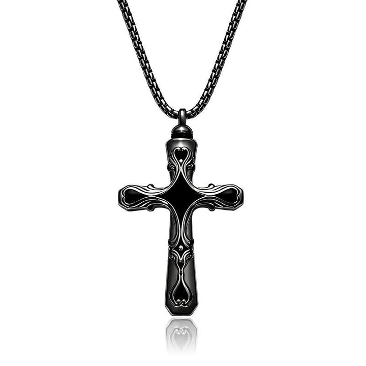 Christianartworkshop Baroque Enamel Cross Urn Stainless Steel Necklace - image 8