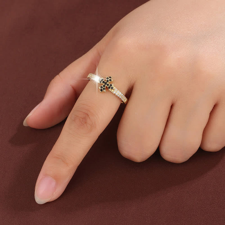Christianartworkshop Luminous Crystal Cross Copper Ring: Sign of Pure Heavenly Blessing - image 7