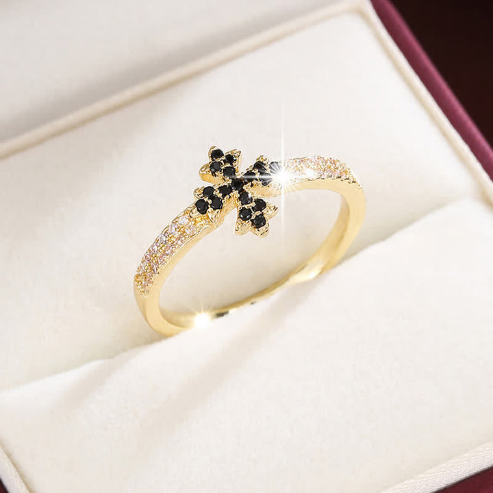 Christianartworkshop Luminous Crystal Cross Copper Ring: Sign of Pure Heavenly Blessing - image 8