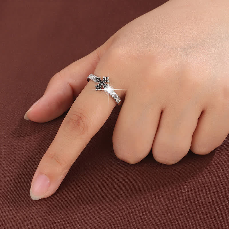 Christianartworkshop Luminous Crystal Cross Copper Ring: Sign of Pure Heavenly Blessing - image 17