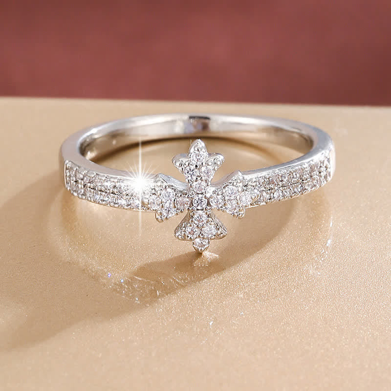 Christianartworkshop Luminous Crystal Cross Copper Ring: Sign of Pure Heavenly Blessing - image 15