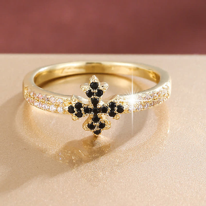 Christianartworkshop Luminous Crystal Cross Copper Ring: Sign of Pure Heavenly Blessing - image 10