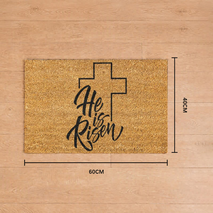 Christianartworkshop Minimal Outline Cross '' He Is Risen'' Doormat - 15.75''*23.62''/40*60cm - image 7