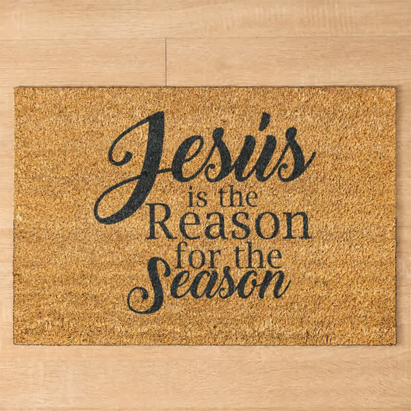 Christianartworkshop Jesus Is The Reason For The Season Artificial Coir Doormat - image 3