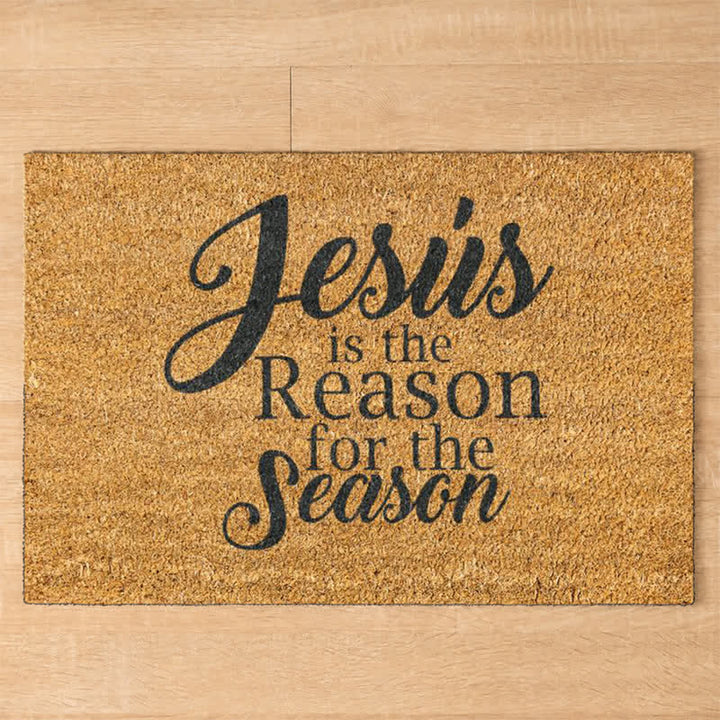 Christianartworkshop Jesus Is The Reason For The Season Artificial Coir Doormat - image 3