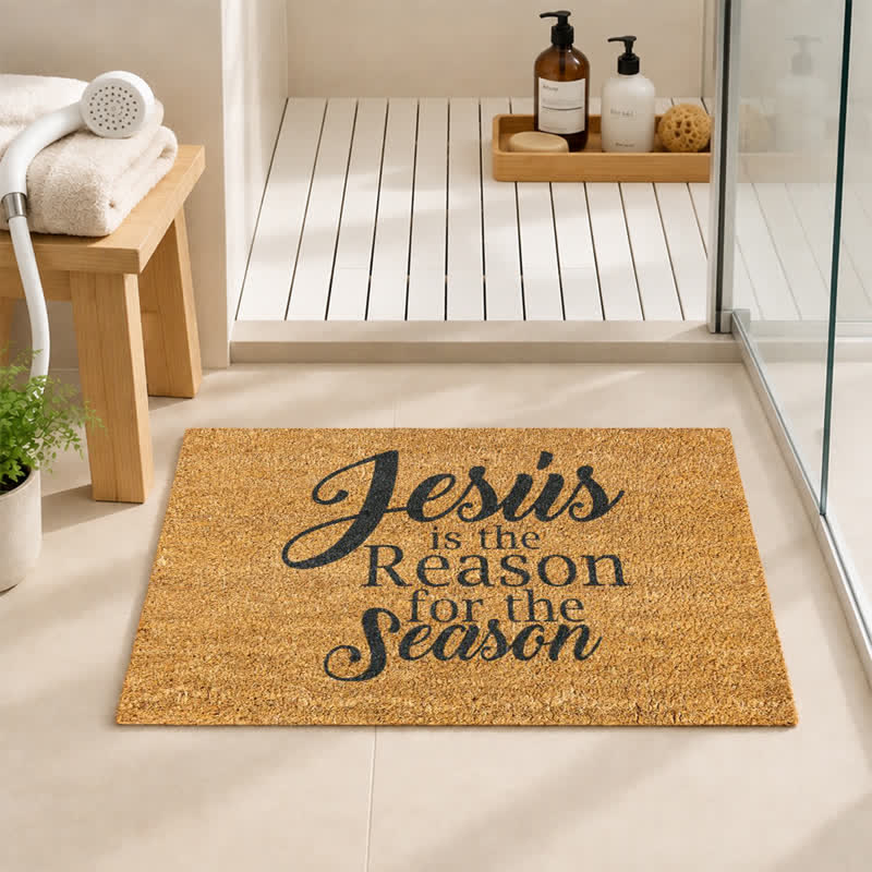 Christianartworkshop Jesus Is The Reason For The Season Artificial Coir Doormat - image 2