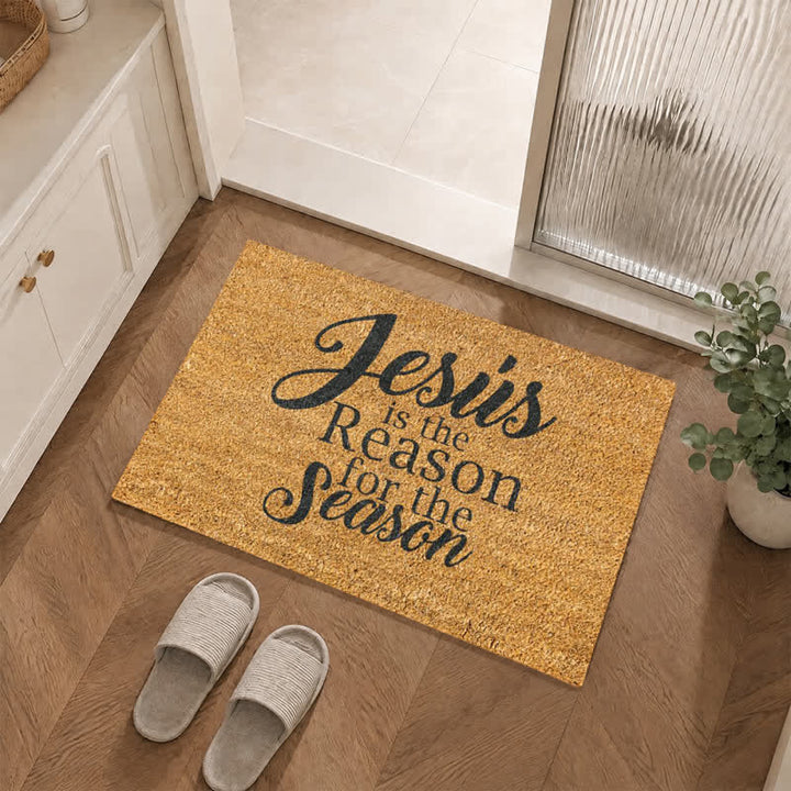 Christianartworkshop Jesus Is The Reason For The Season Artificial Coir Doormat - image 0