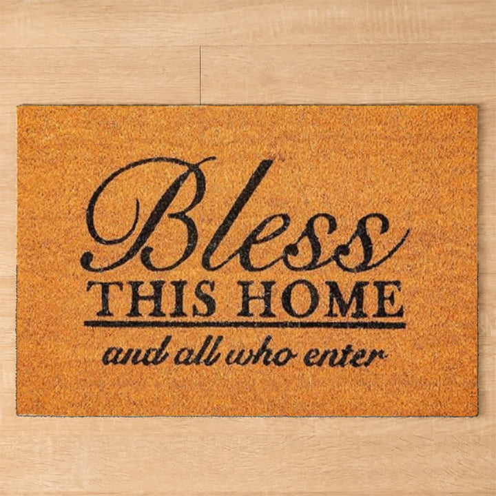 Christianartworkshop Bless This Home And All Who Enter Artificial Coir Doormat - image 3