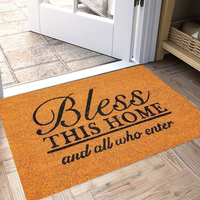 Christianartworkshop Bless This Home And All Who Enter Artificial Coir Doormat - image 0