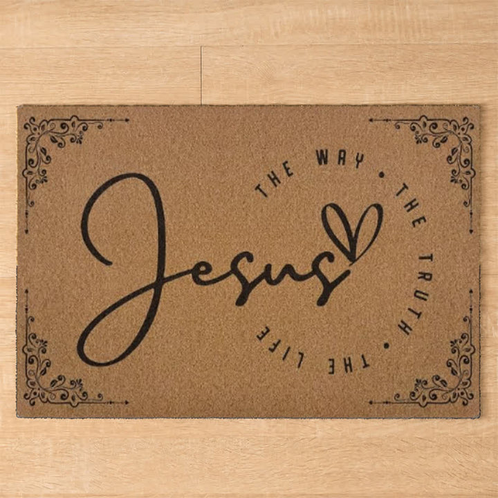 Christianartworkshop Jesus The Way The Truth The Life Artificial Coir Doormat - image 5