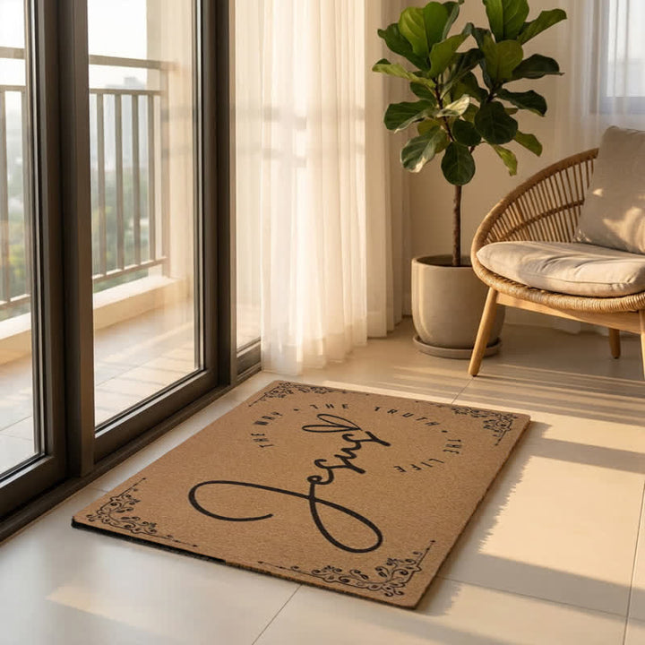 Christianartworkshop Jesus The Way The Truth The Life Artificial Coir Doormat - image 2