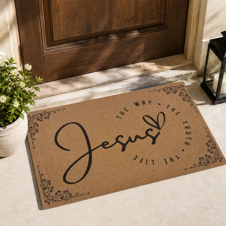 Christianartworkshop Jesus The Way The Truth The Life Artificial Coir Doormat - image 0