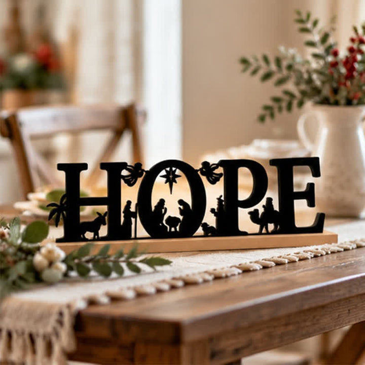 Christianartworkshop Nativity Scene Silhouette Wooden Tabletop Ornament - image 11