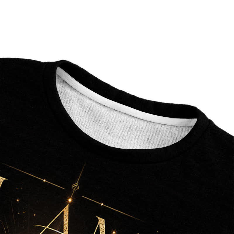 Christianartworkshop I Am The Way Black Gold Graphic Sweater - image 6