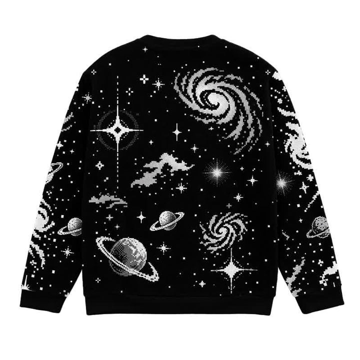 Christianartworkshop Galaxy Faith Verse Black Crewneck Sweater - image 1