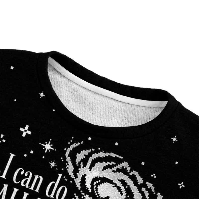 Christianartworkshop Galaxy Faith Verse Black Crewneck Sweater - image 6