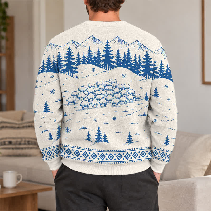 Christianartworkshop Follow The Shepherd Nordic Winter Knit Sweater - image 3