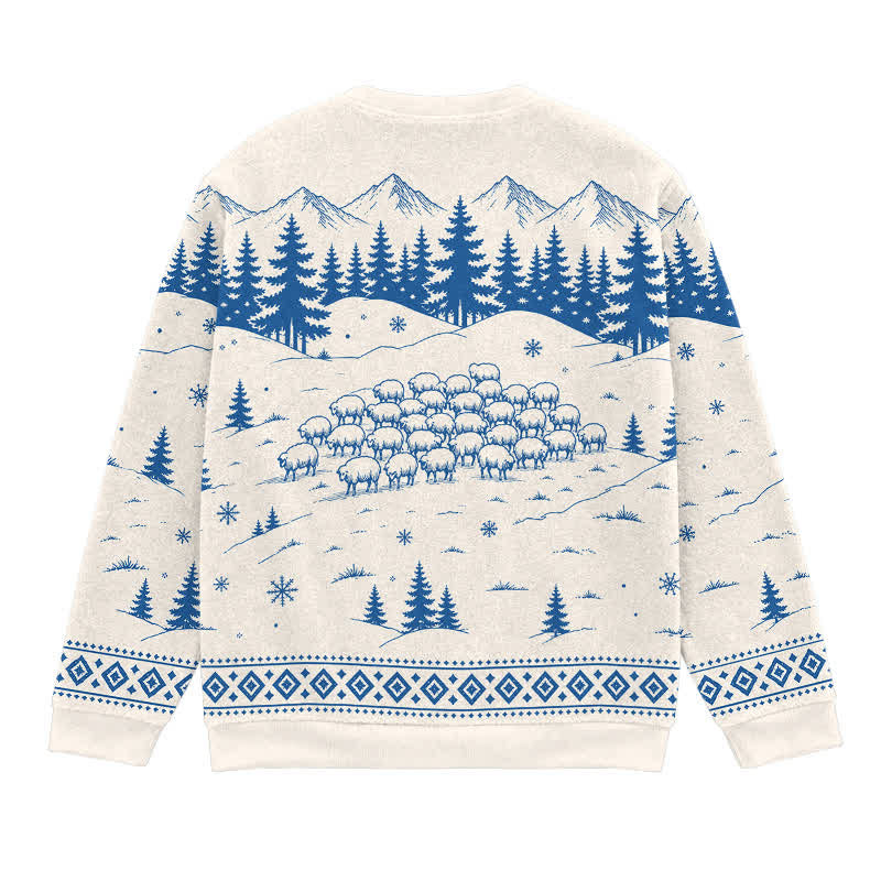 Christianartworkshop Follow The Shepherd Nordic Winter Knit Sweater - image 1
