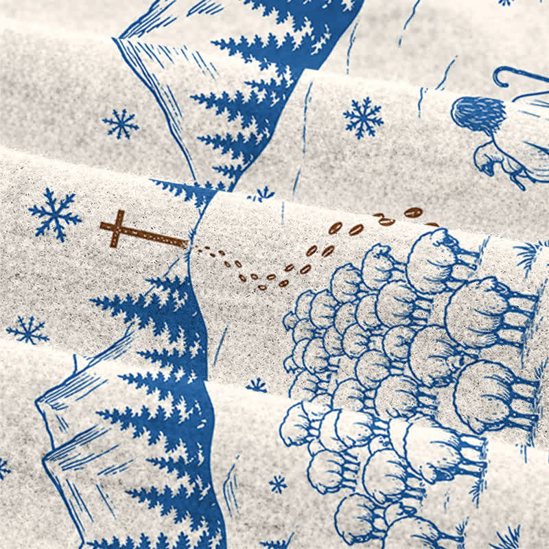 Christianartworkshop Follow The Shepherd Nordic Winter Knit Sweater - image 8