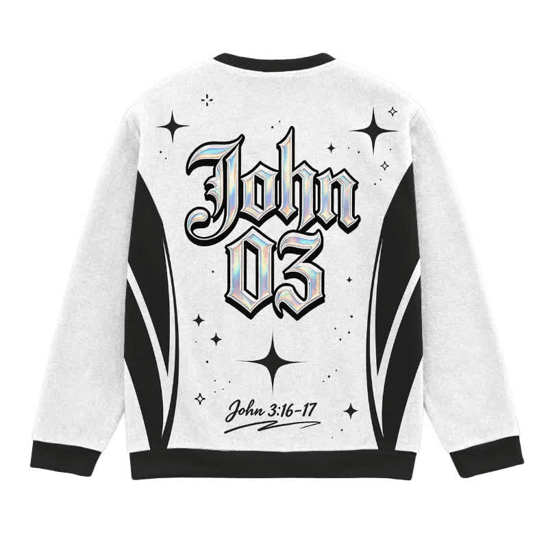 Christianartworkshop Jesus Saves Vintage Streetwear Contrast Trim Sweater - image 1