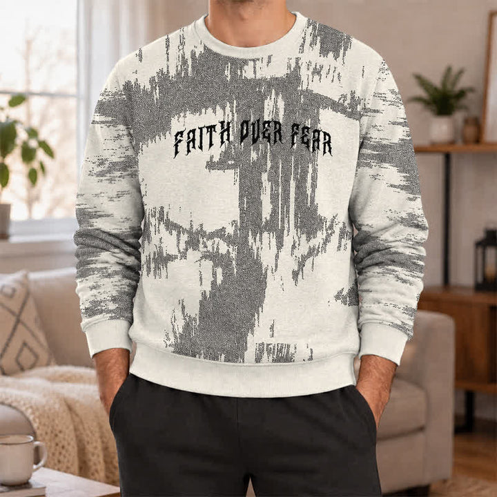 Christianartworkshop Jesus Is My Hope Distressed Streetwear Crewneck Sweater - image 2