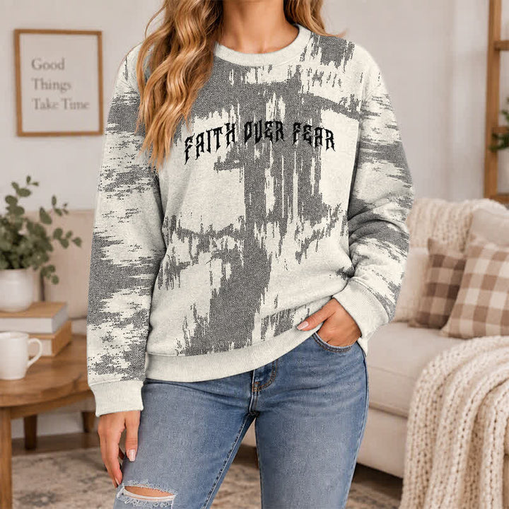 Christianartworkshop Jesus Is My Hope Distressed Streetwear Crewneck Sweater - image 4