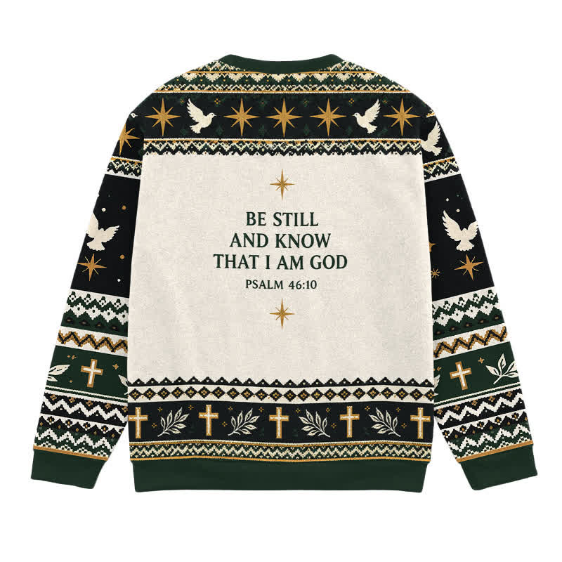 Christianartworkshop Jesus The Way Vintage Christmas Knit Sweater - image 1