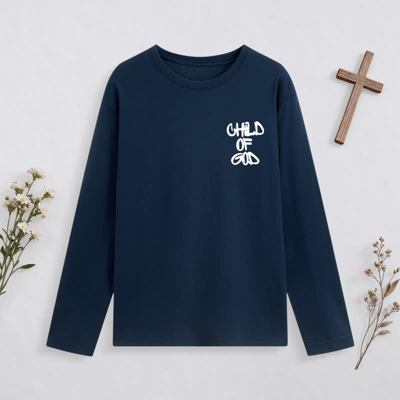 Christianartworkshop Child Of God Psalm 23 Black Long-Sleeve T-Shirt - image 24