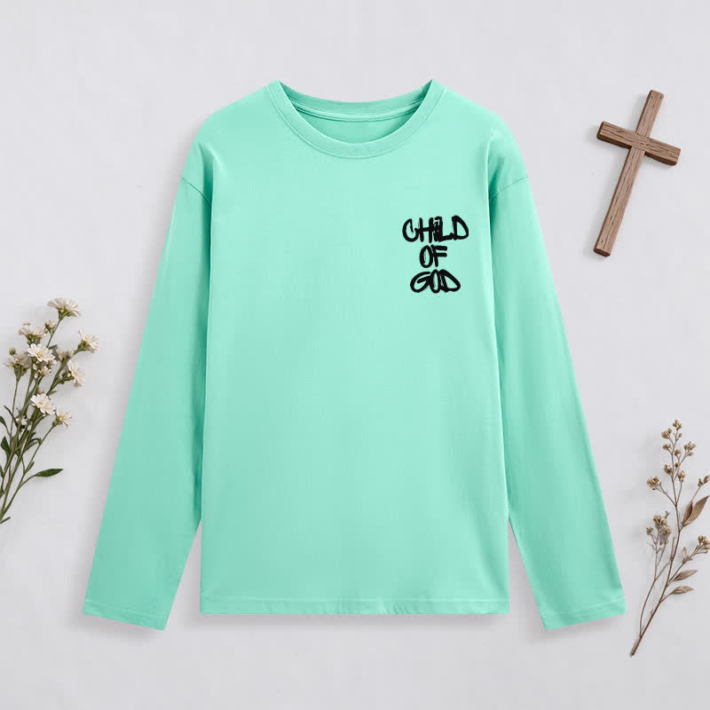 Christianartworkshop Child Of God Psalm 23 Black Long-Sleeve T-Shirt - image 27